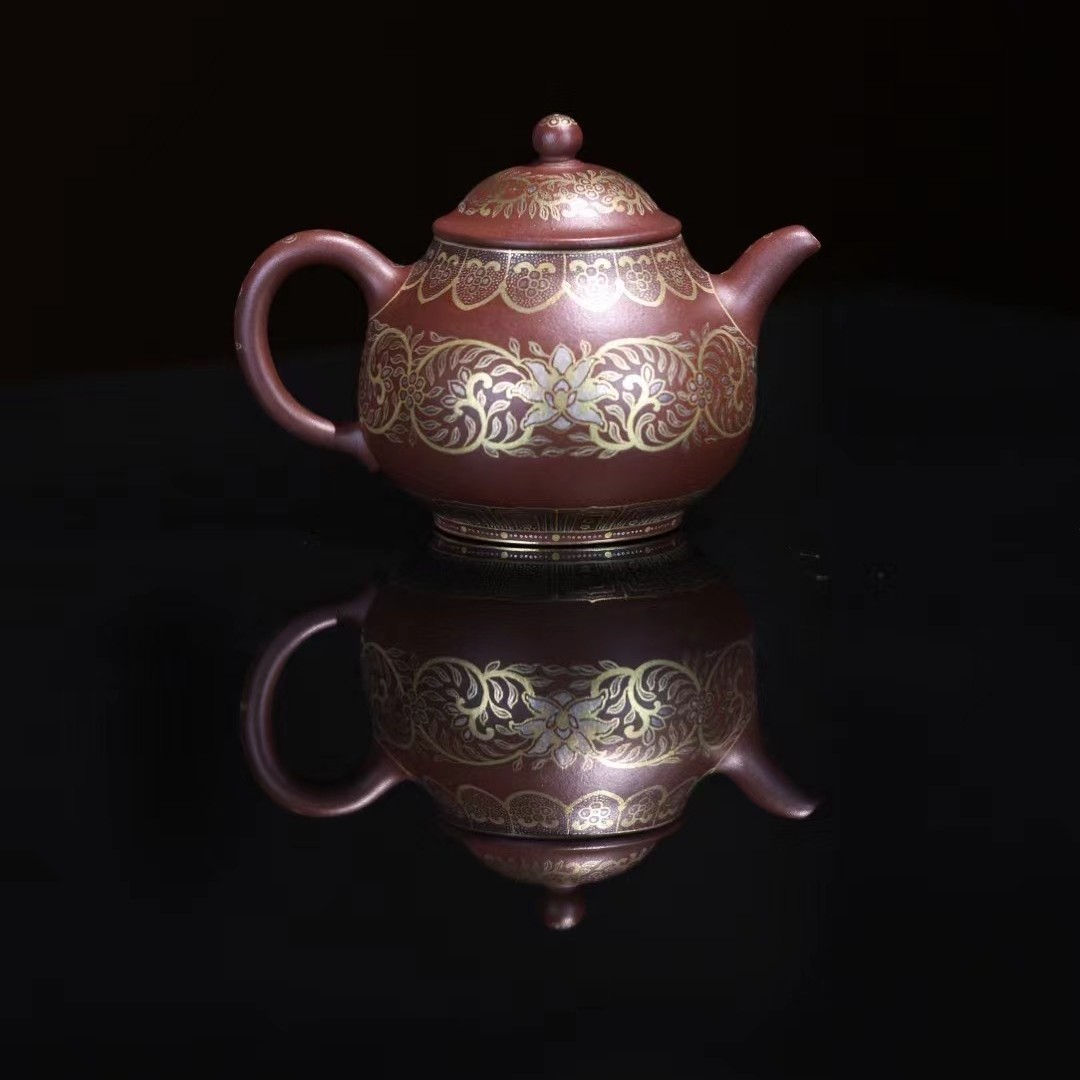 韦安——潘壶 金银错，160cc全手工紫砂壶