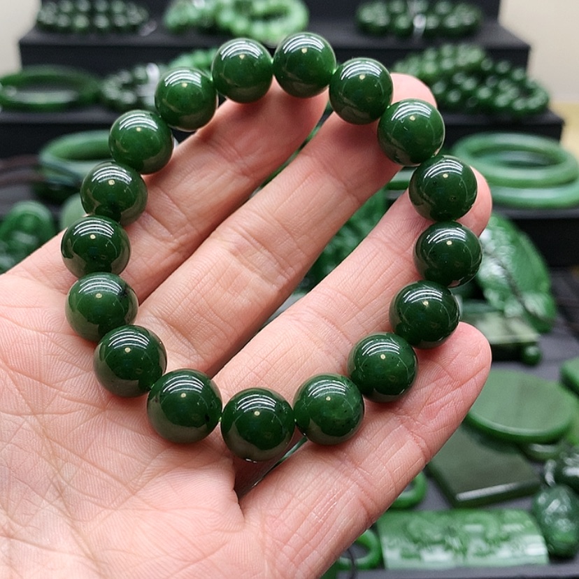 【闪购商品】和田玉（碧玉）手链未镶嵌兄*