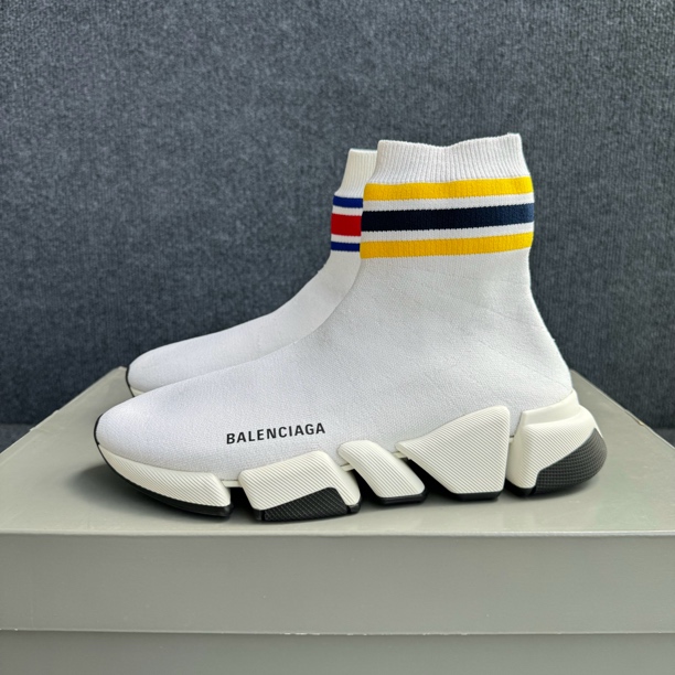 99新 Balenciaga/巴黎世家 39码 speed 2.0 袜套鞋 白色 原盒