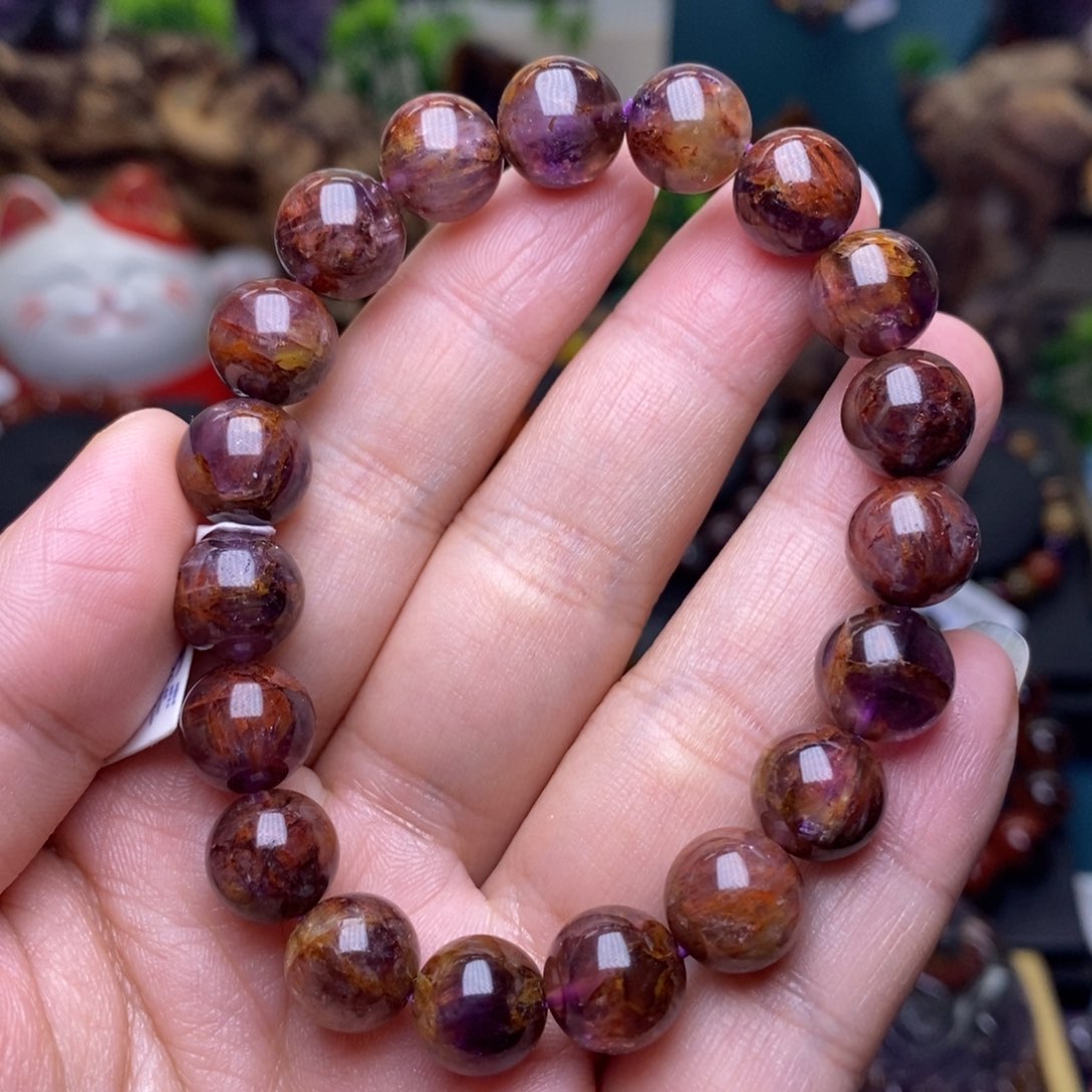 水晶A021锦鲤极光单圈10m未镶嵌