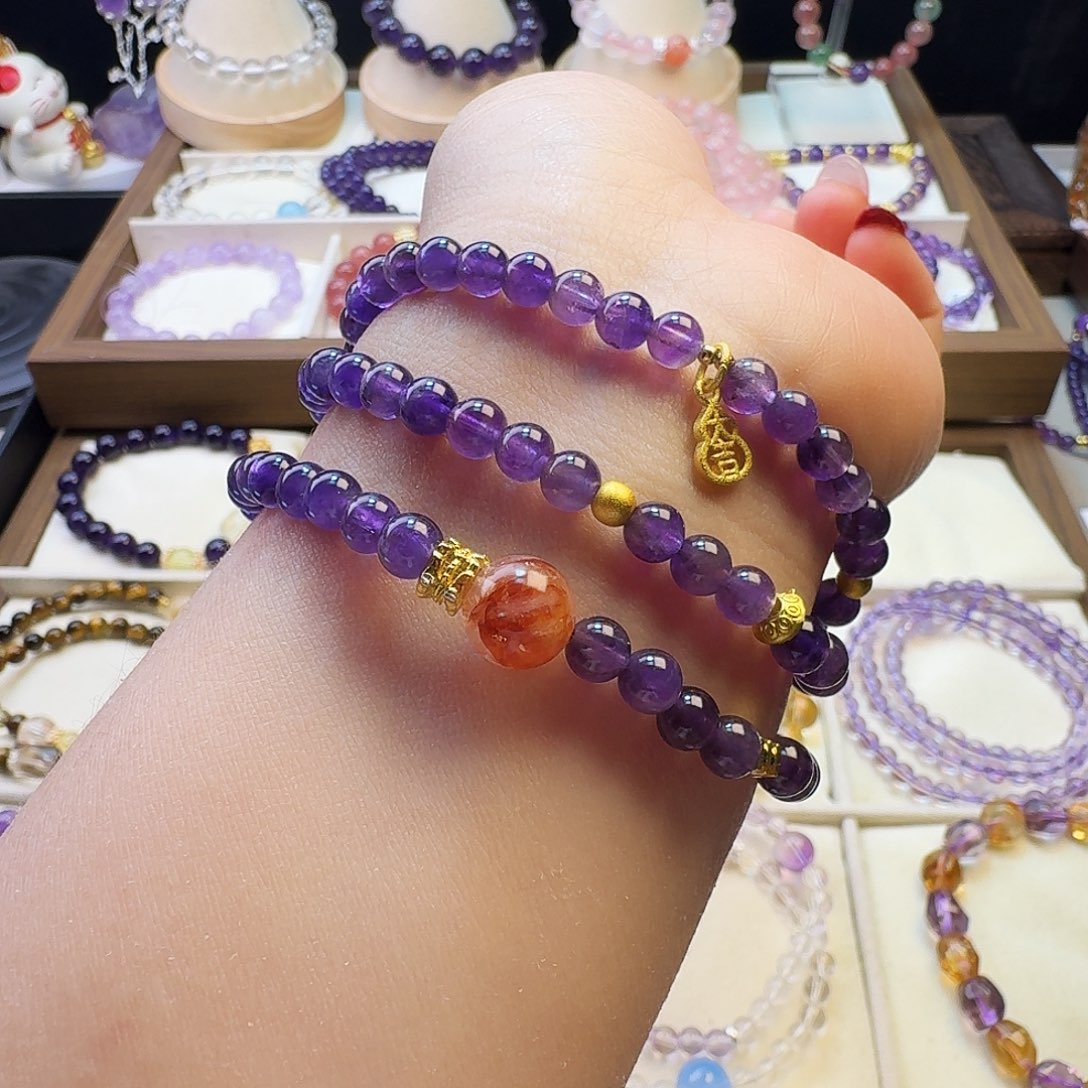 水晶手链未镶嵌乌拉圭3圈