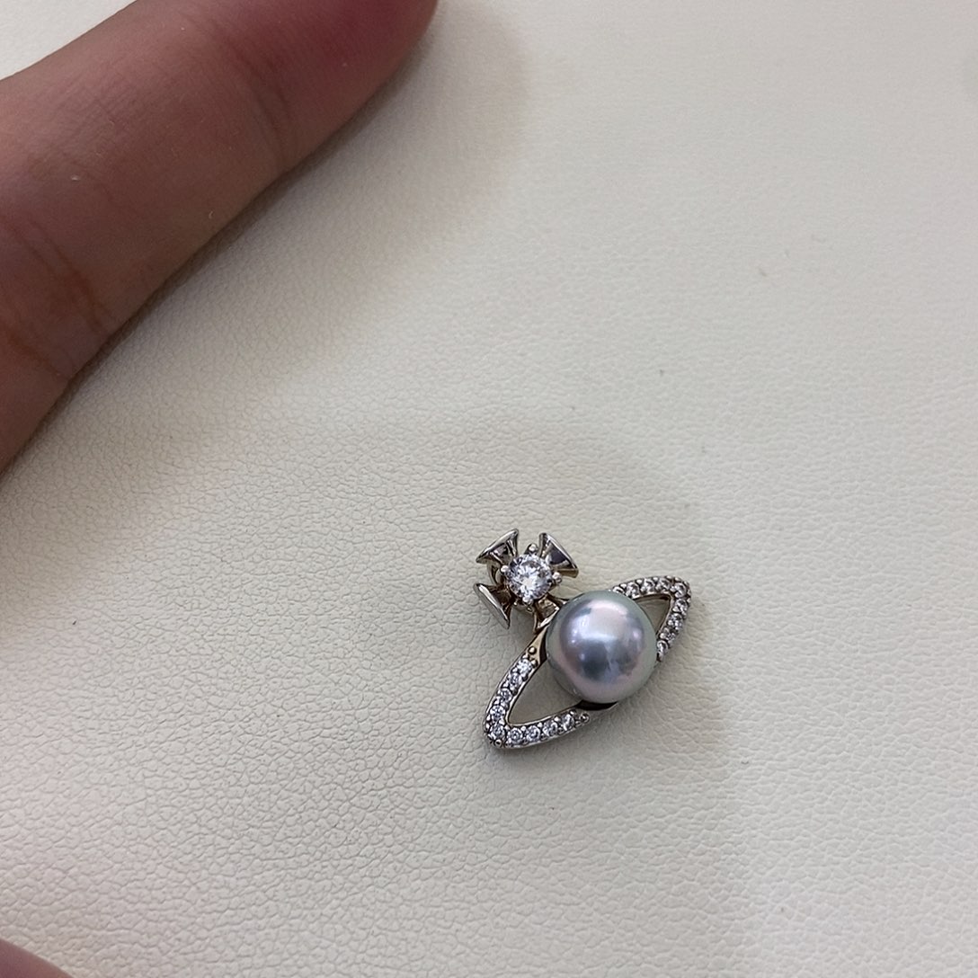 吊坠(不含链)银S925镶嵌海水珍珠