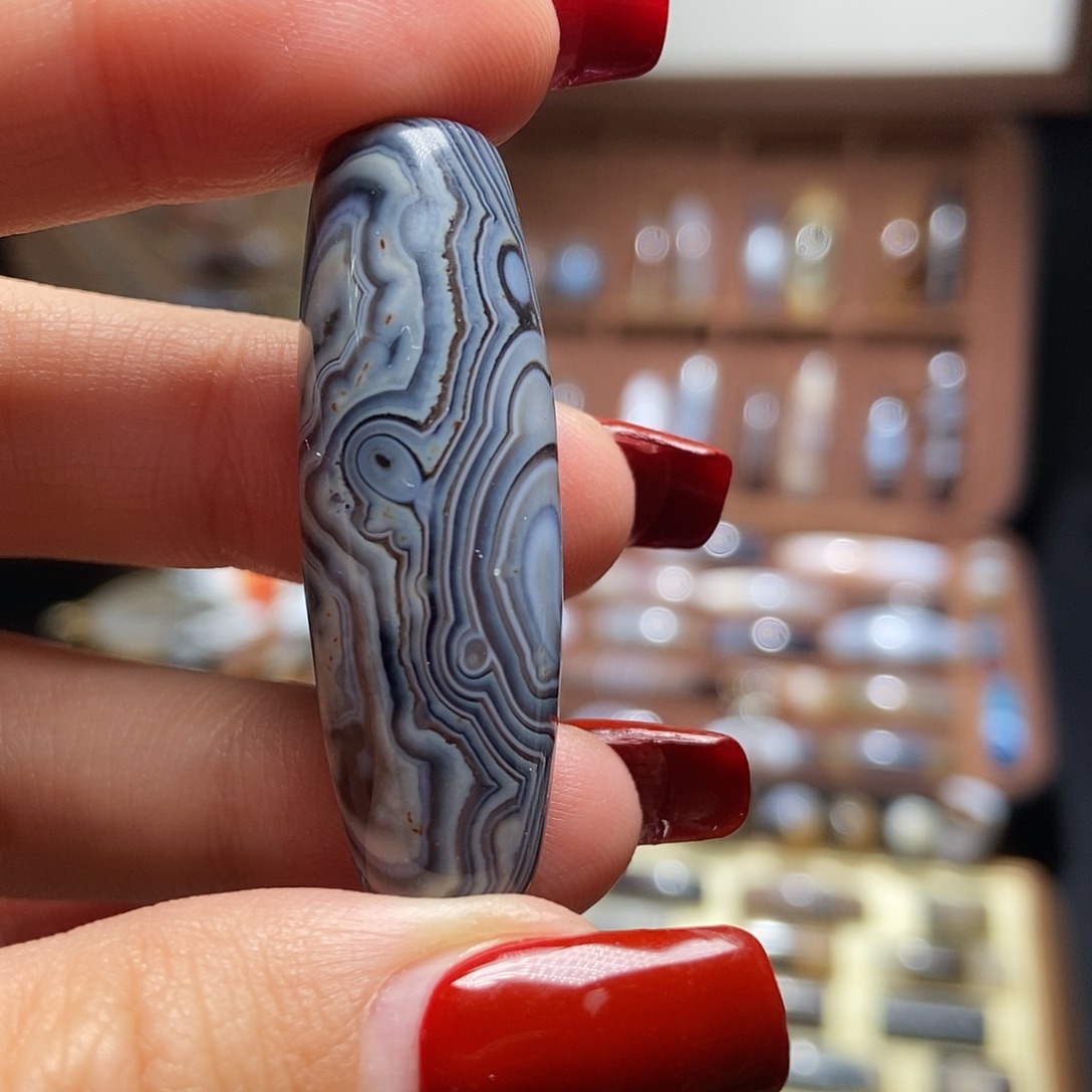 玛瑙/玉髓未镶嵌吊坠(赠链)