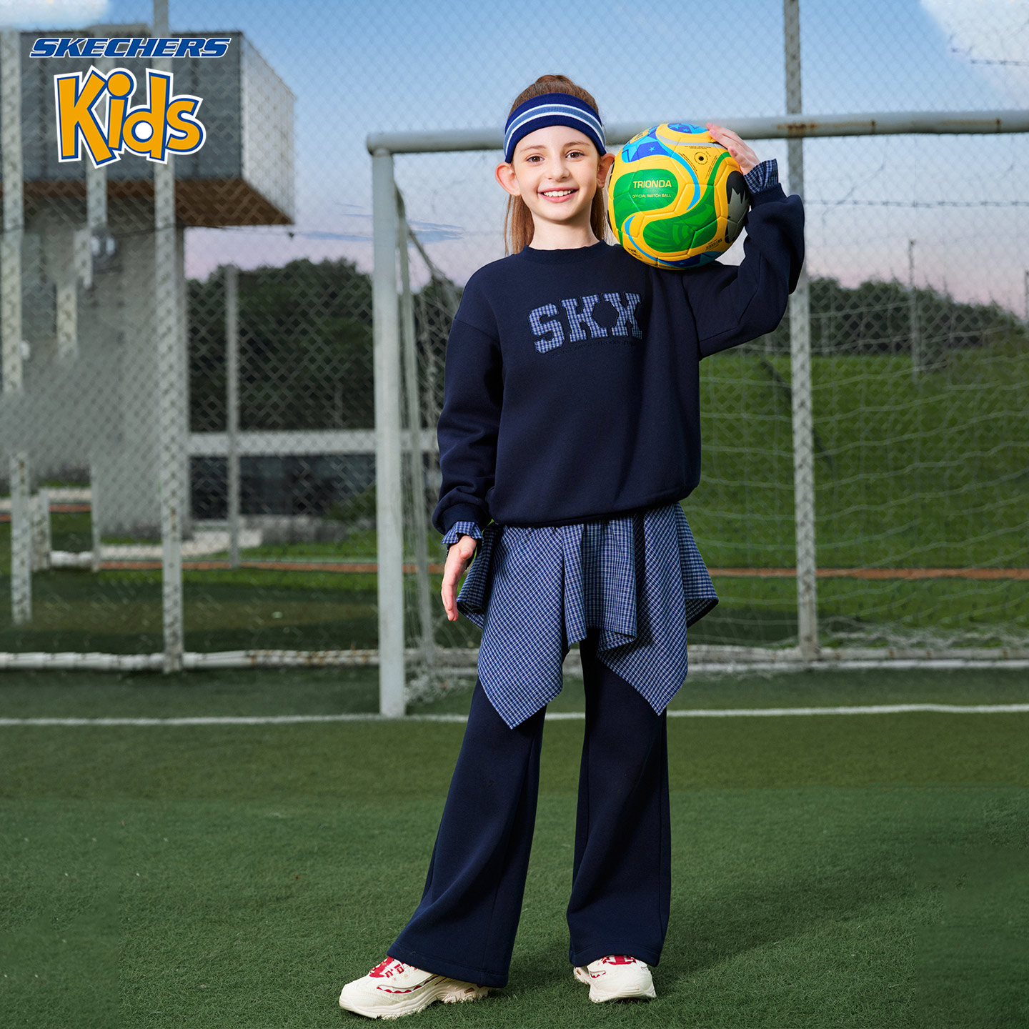 【HZ】斯凯奇女童套装秋冬新款套装长袖运动时尚休闲宽松H425G204