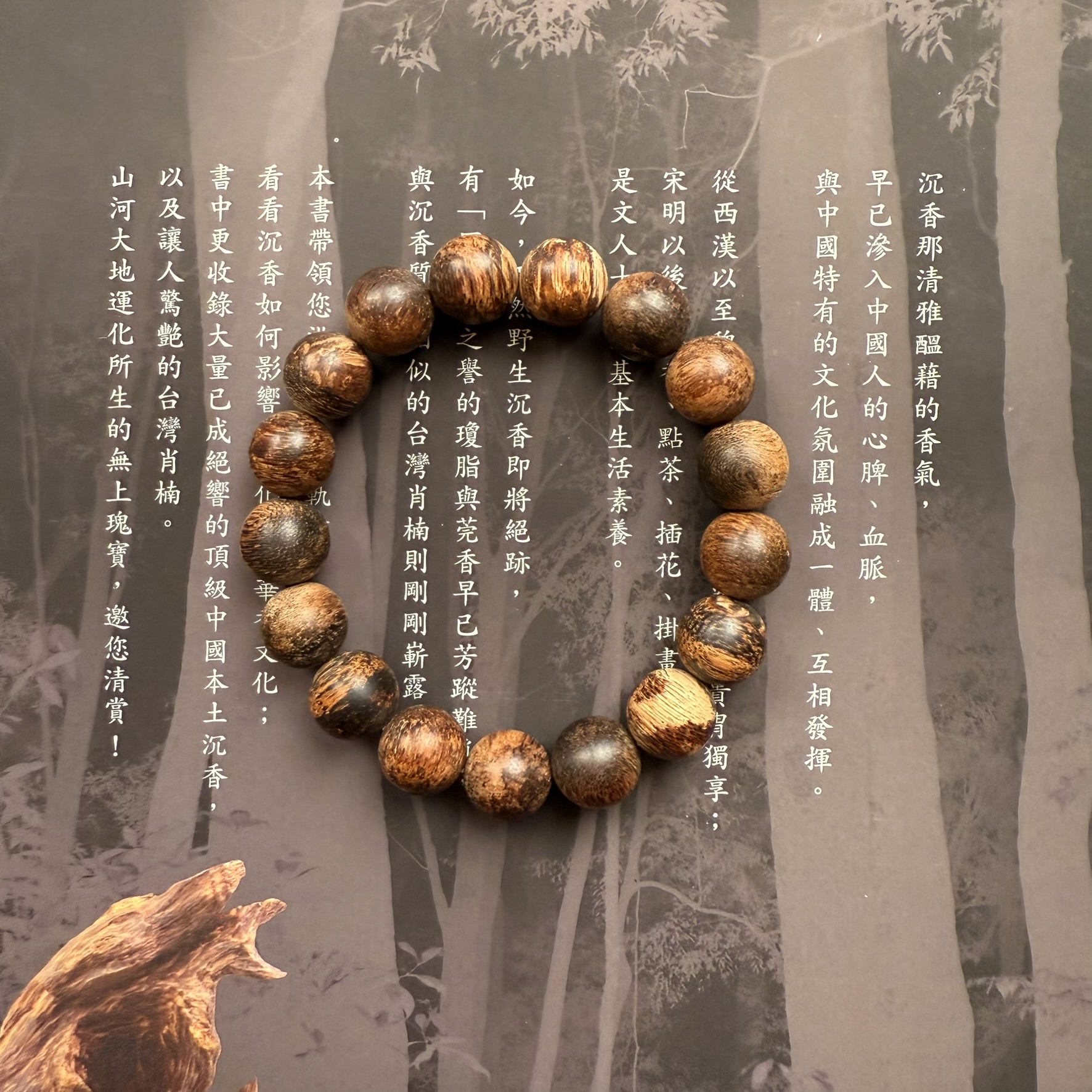 沉香【颐香堂】1.24惠安土沉正区天然野沉水单圈18.24克