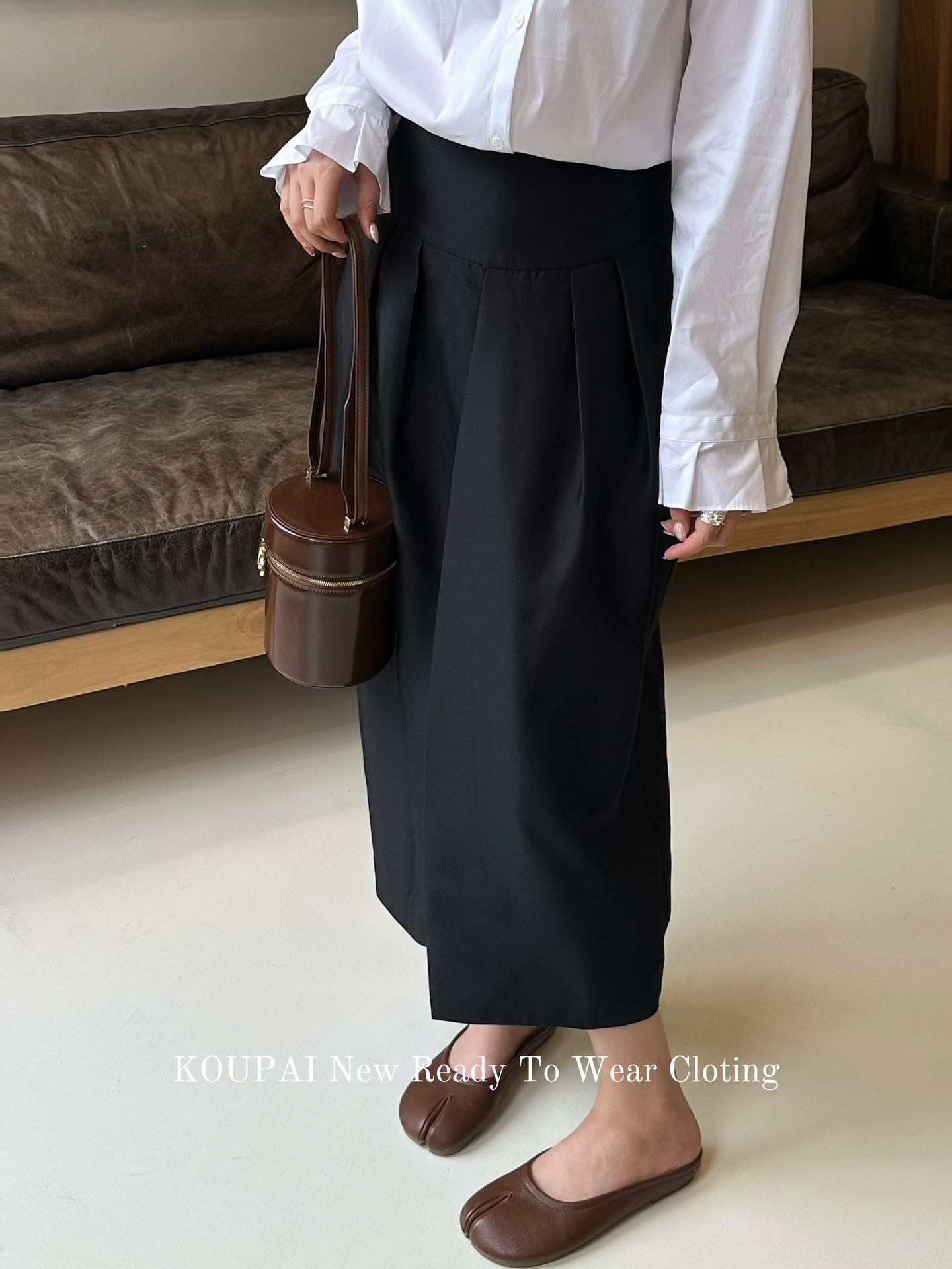 【AC专属】丝毛花苞高腰半裙-KDQ1621