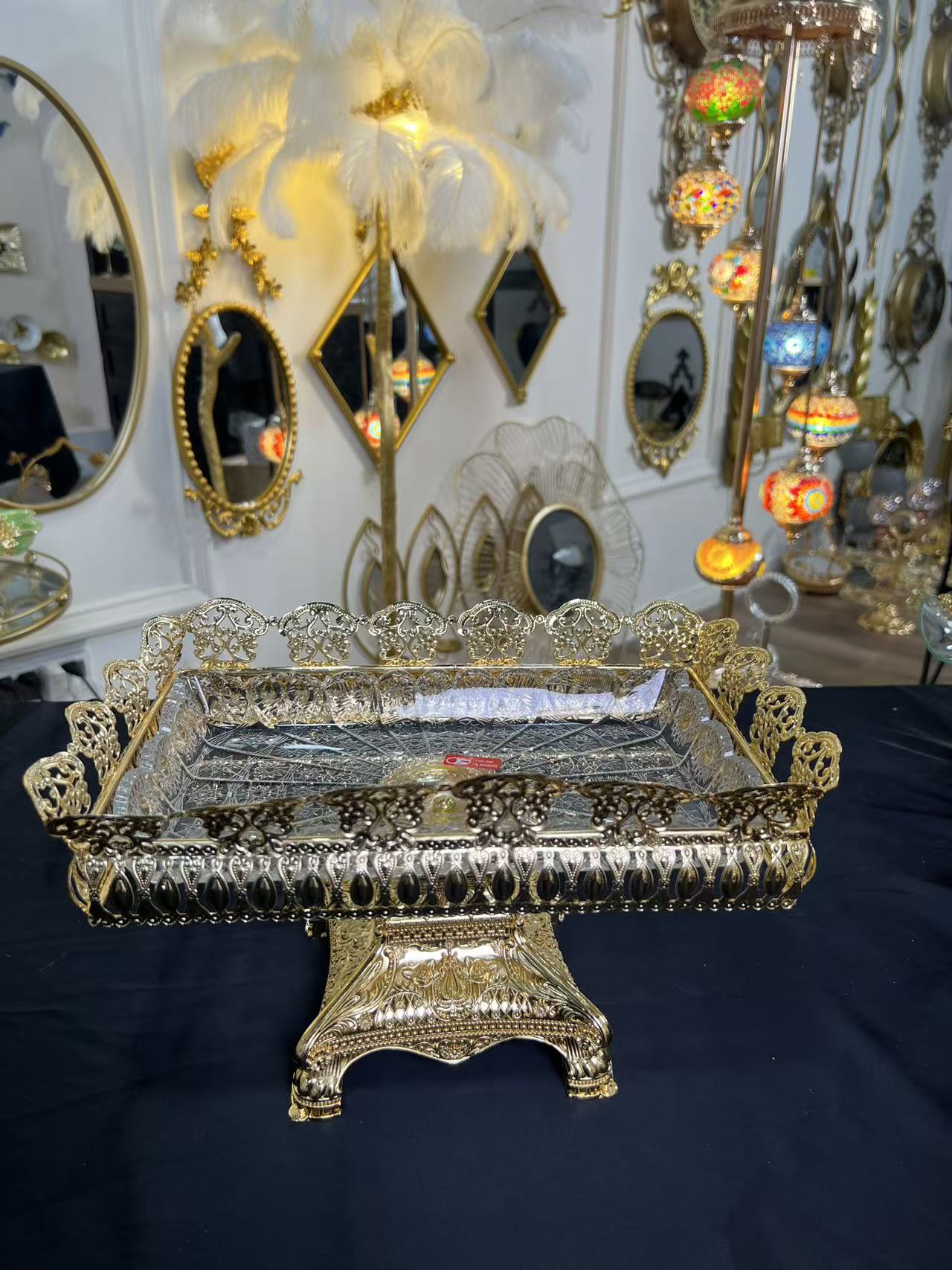 新疆包邮干果盘金色