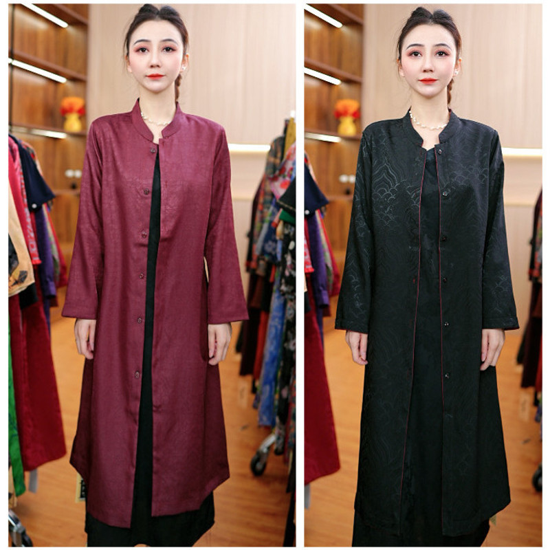 0607-33新款双面穿女士风衣连衣裙