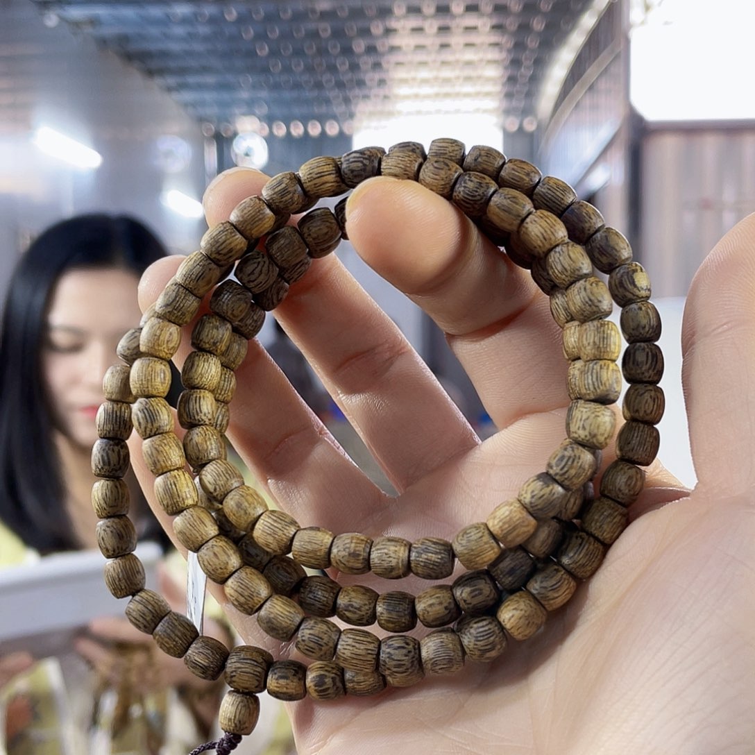 沉香手串棋楠白露鼓珠长串0.7/16克多样性发一