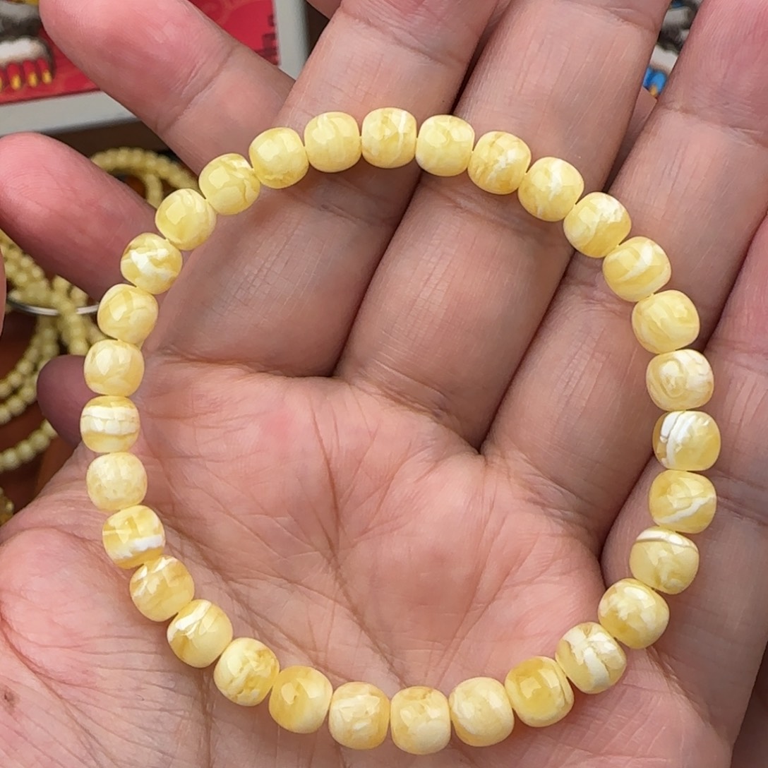 琥珀手链未镶嵌6.5咪