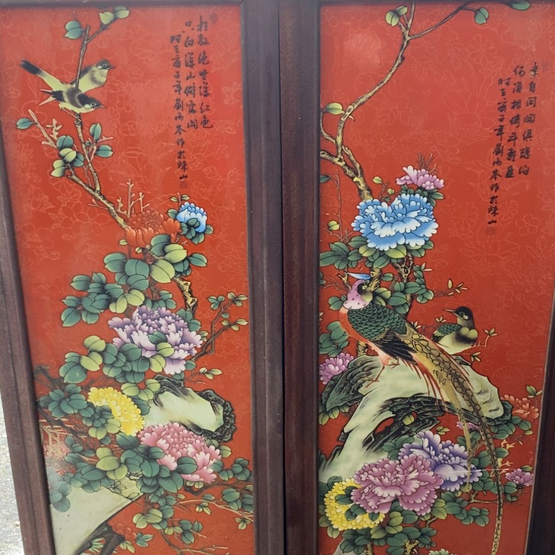 瓷片53*21厘米景德镇瓷板画柴窑烧制