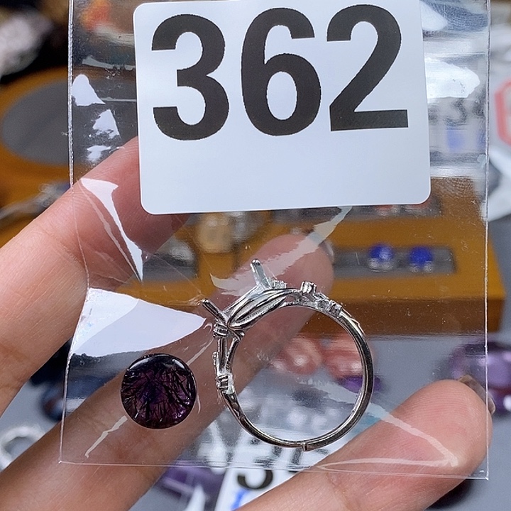 银S925镶嵌珠宝半成品水晶E***宝