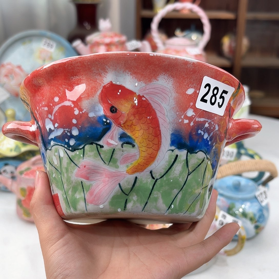 景德镇手绘高温釉下彩陶瓷茶具