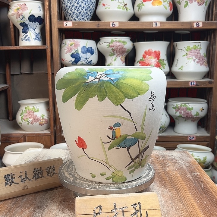 摆件苹果荷花鸟新款新款陶瓷陶瓷