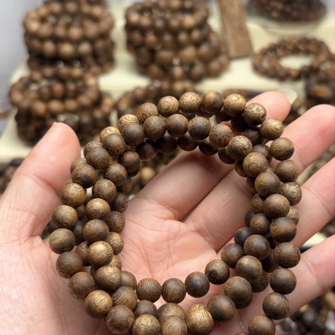 沉香手串w*生卡0.8多圈24克多样性发一