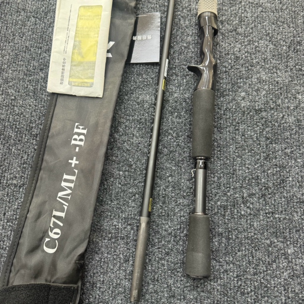 95#枪柄独节路亚竿，二五黑标67l/ml+-bf极微使用无磕碰开裂国行卡