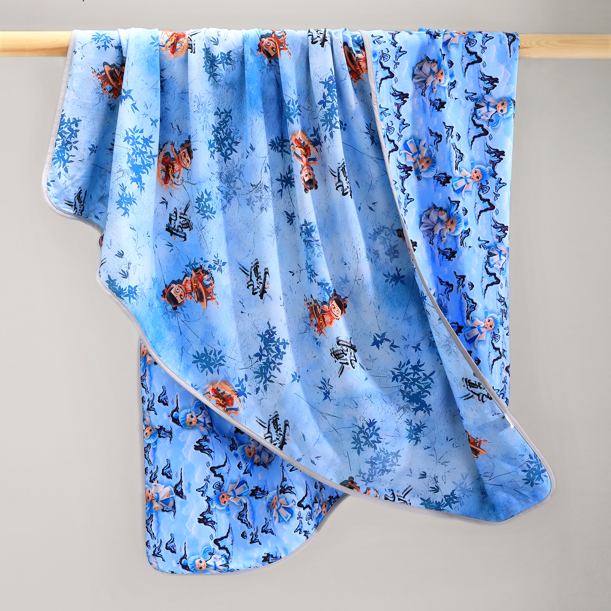 591393人造棉盖毯冷感薄盖被夏凉被空调被午睡毛巾被飞机航空沙发