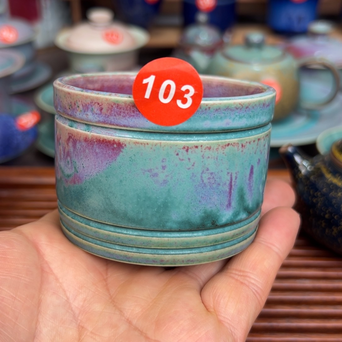 手工制作钧窑茶器