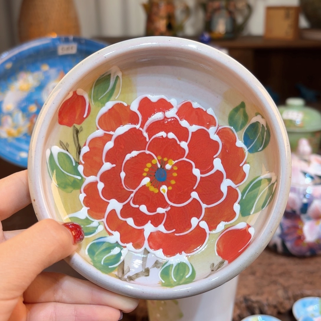 景德镇手绘高温釉下彩陶瓷茶具