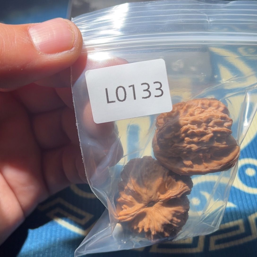 文玩核桃吊坠白狮子