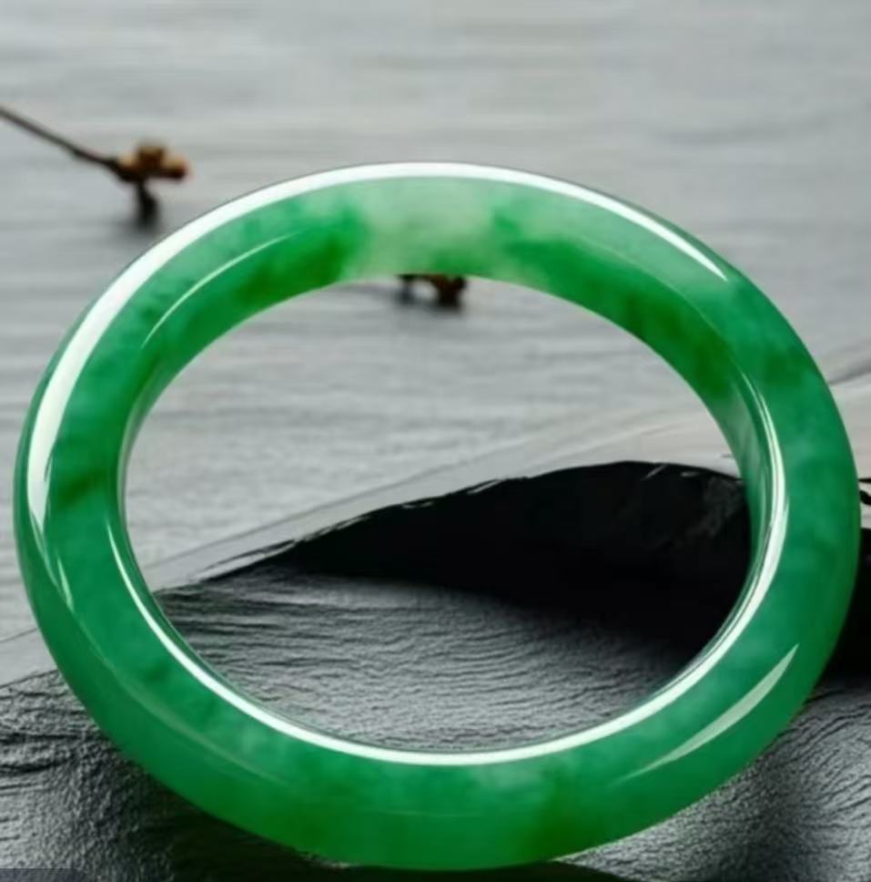 时尚缅风美人翠饰品翠阳绿手镯（直播专用链接）