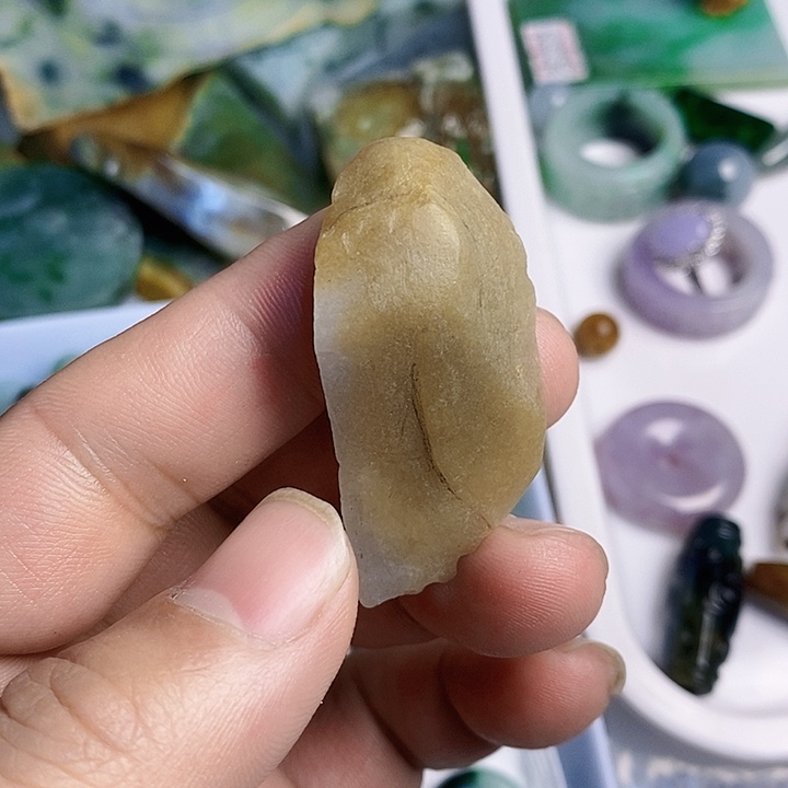 翡翠散珠天然翡翠A货挂件