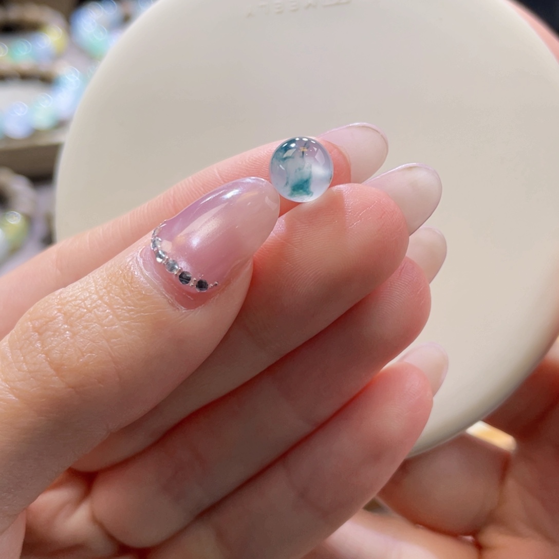 翡翠未镶嵌手链卡8.2蓝飘