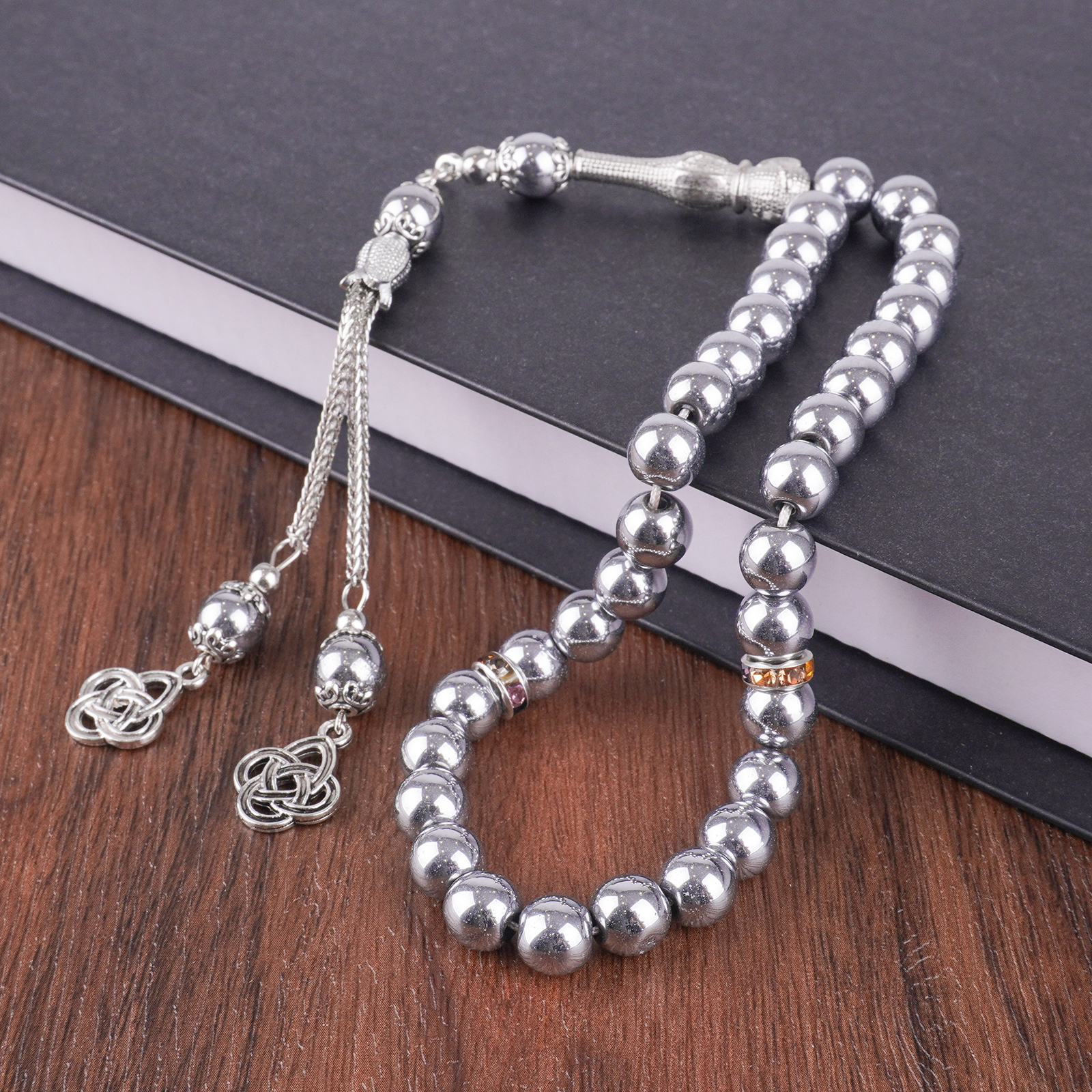 合金石英石手链 民族风亚克力材质挂板双语设计祝福语安心又耐用