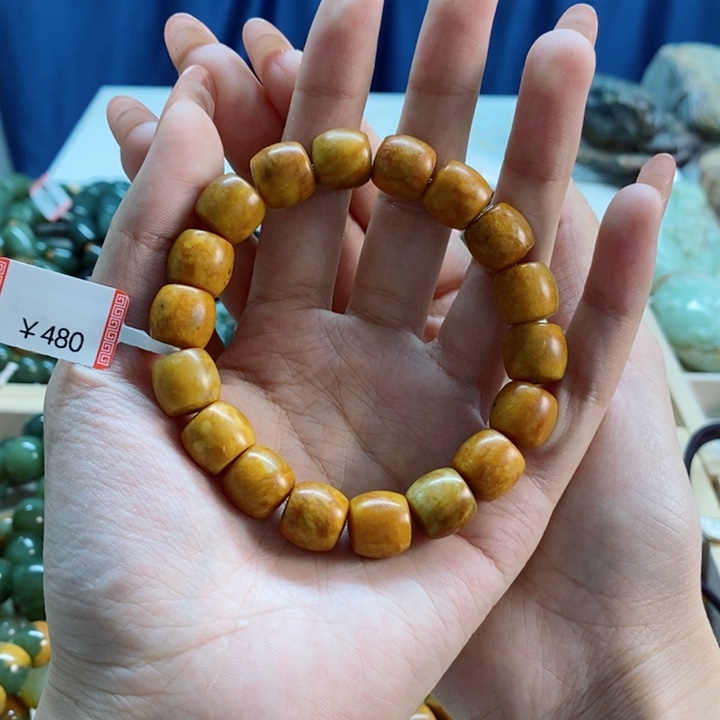 透闪石质玉手串未镶嵌F****龙