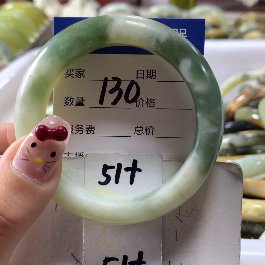 蛇纹石玉手镯未镶嵌130