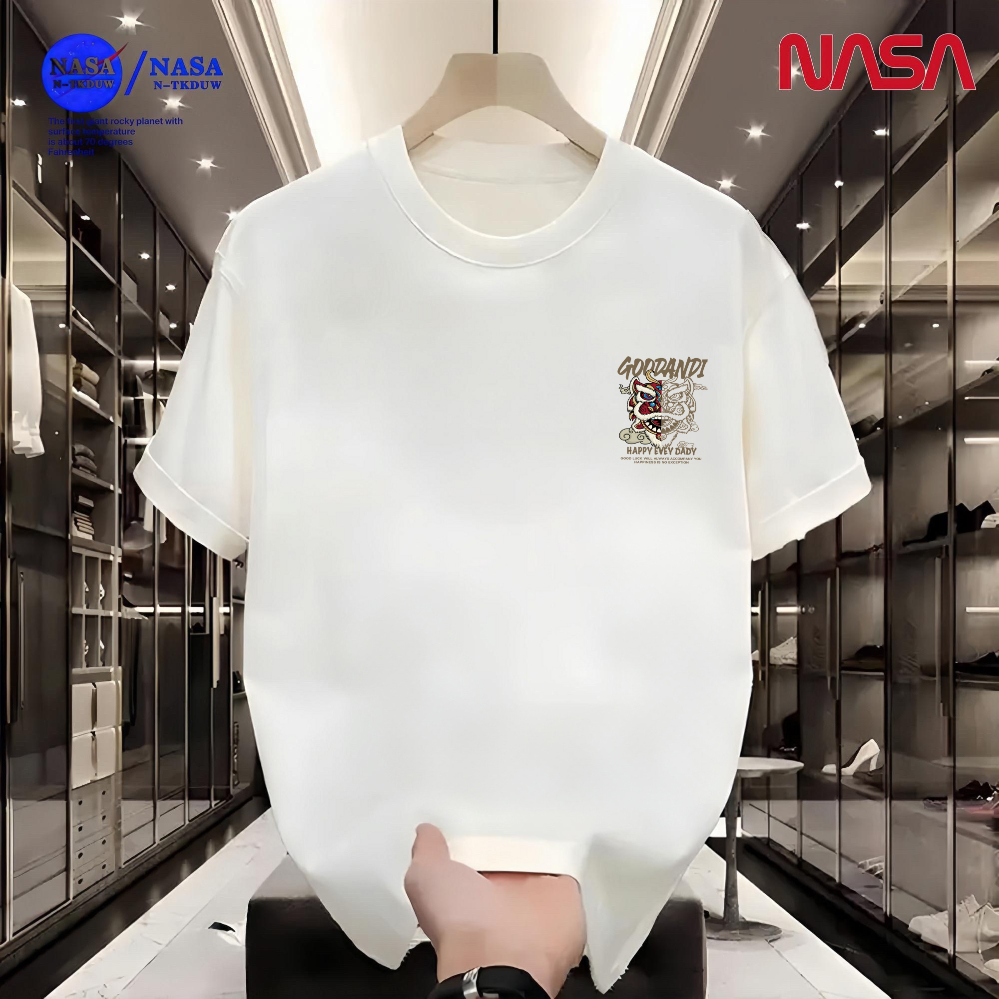D16NASA联名重磅T恤2026男女同款时尚百搭圆领短袖【双面虎】A-0108