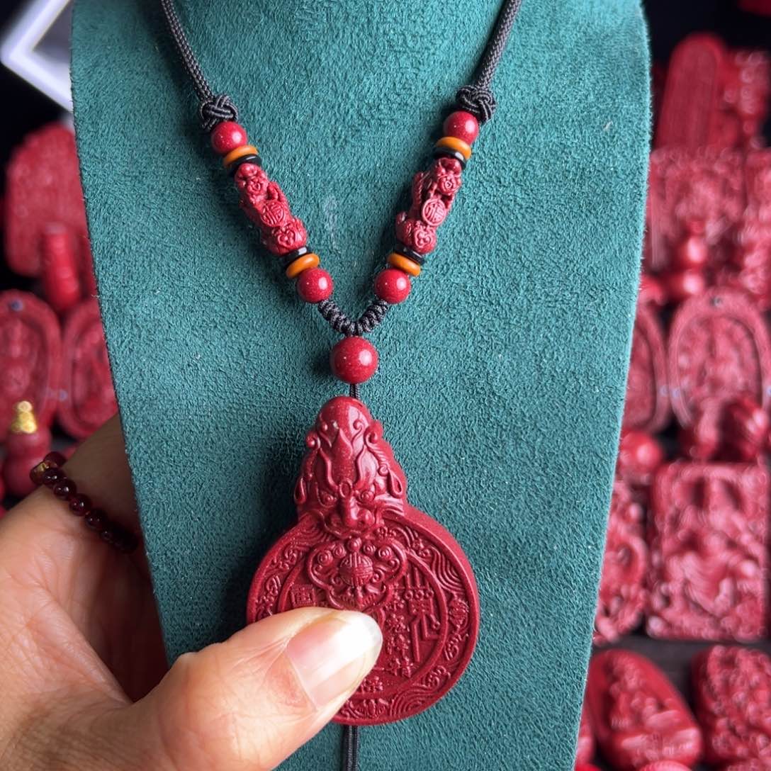 天然辰砂紫金砂山鬼