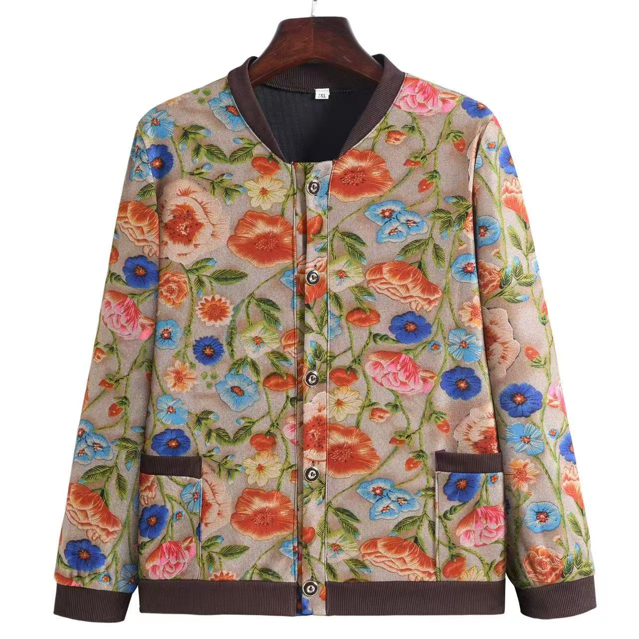 【多色可选】新款春夏女士上衣短外套休闲妈妈装长袖薄款中老年外套