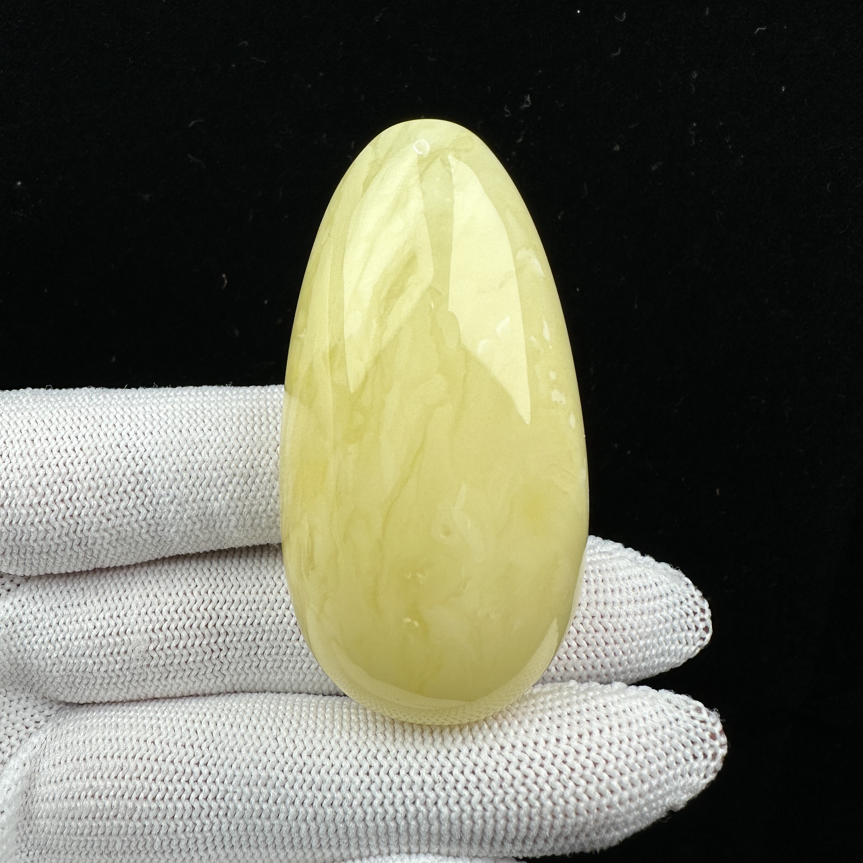 Y6457天然原矿蜜蜡水滴30x58x19mm 19.6克支持复检假一赔四