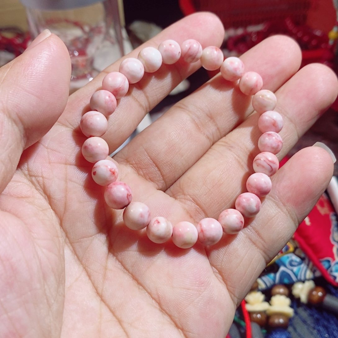 天然辰砂原石手串