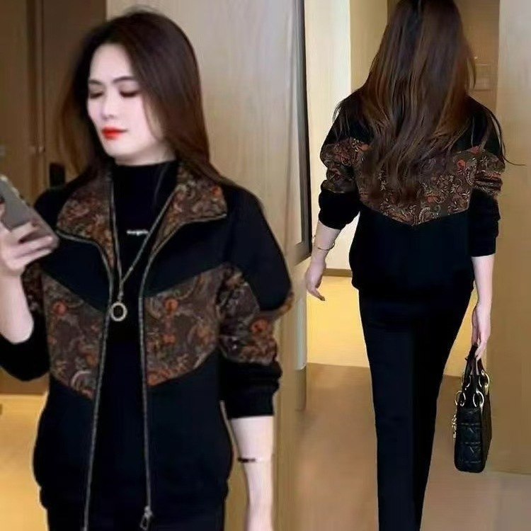 加绒加厚秋冬季外套短款新品夹克休闲款时尚洋气上衣女装机车女士