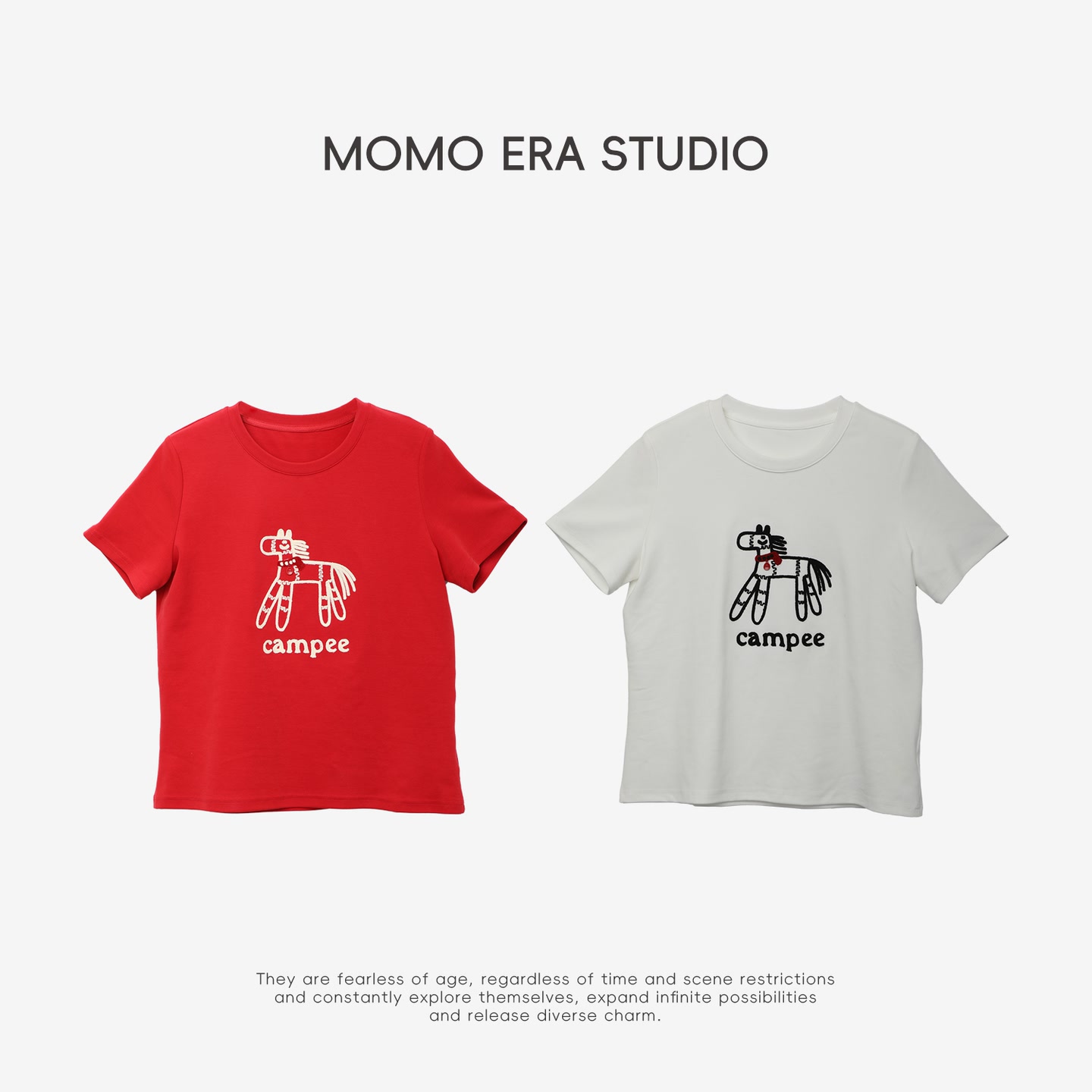 21570 T 小马刺绣女圆领T