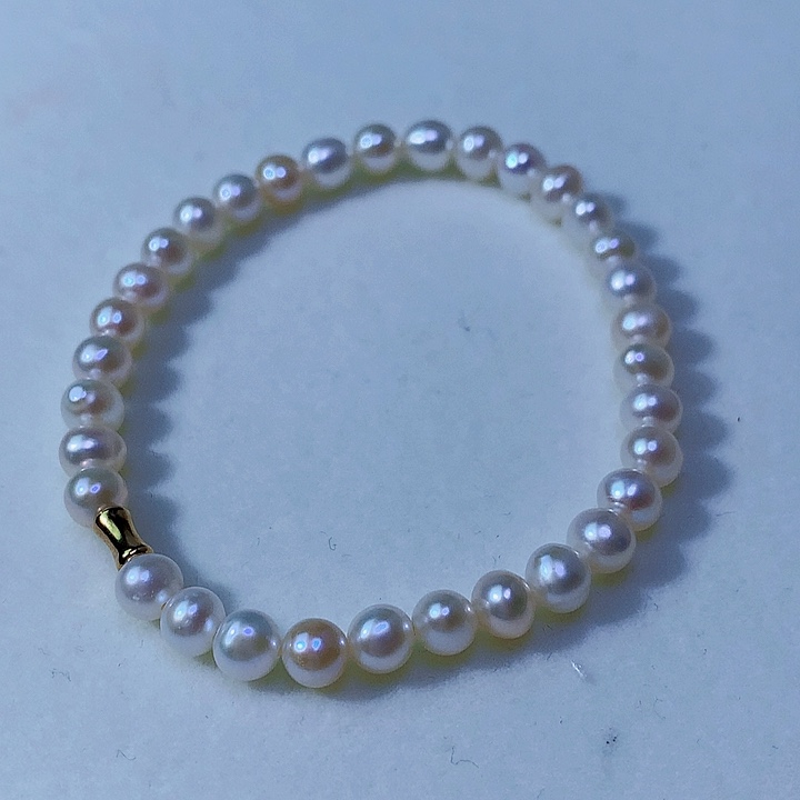 淡水珍珠手绳银S925镶嵌