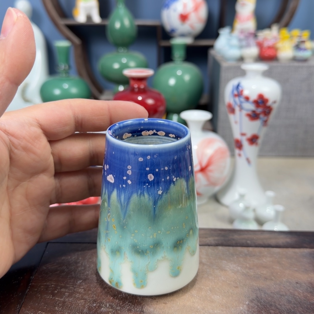 陶瓷手工小花器摆件