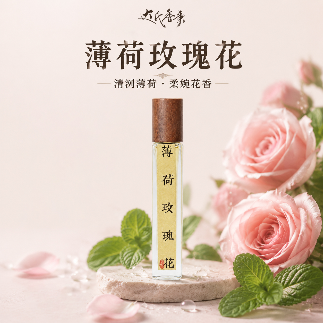 薄荷玫瑰花精油 香便携熏香 室内香薰达氏香事