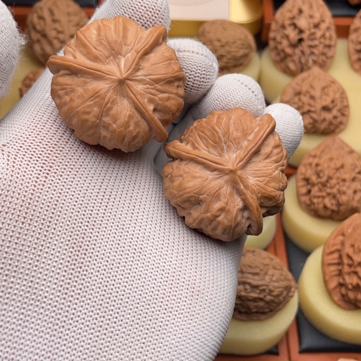 *****把件文玩核桃42左右达摩三棱