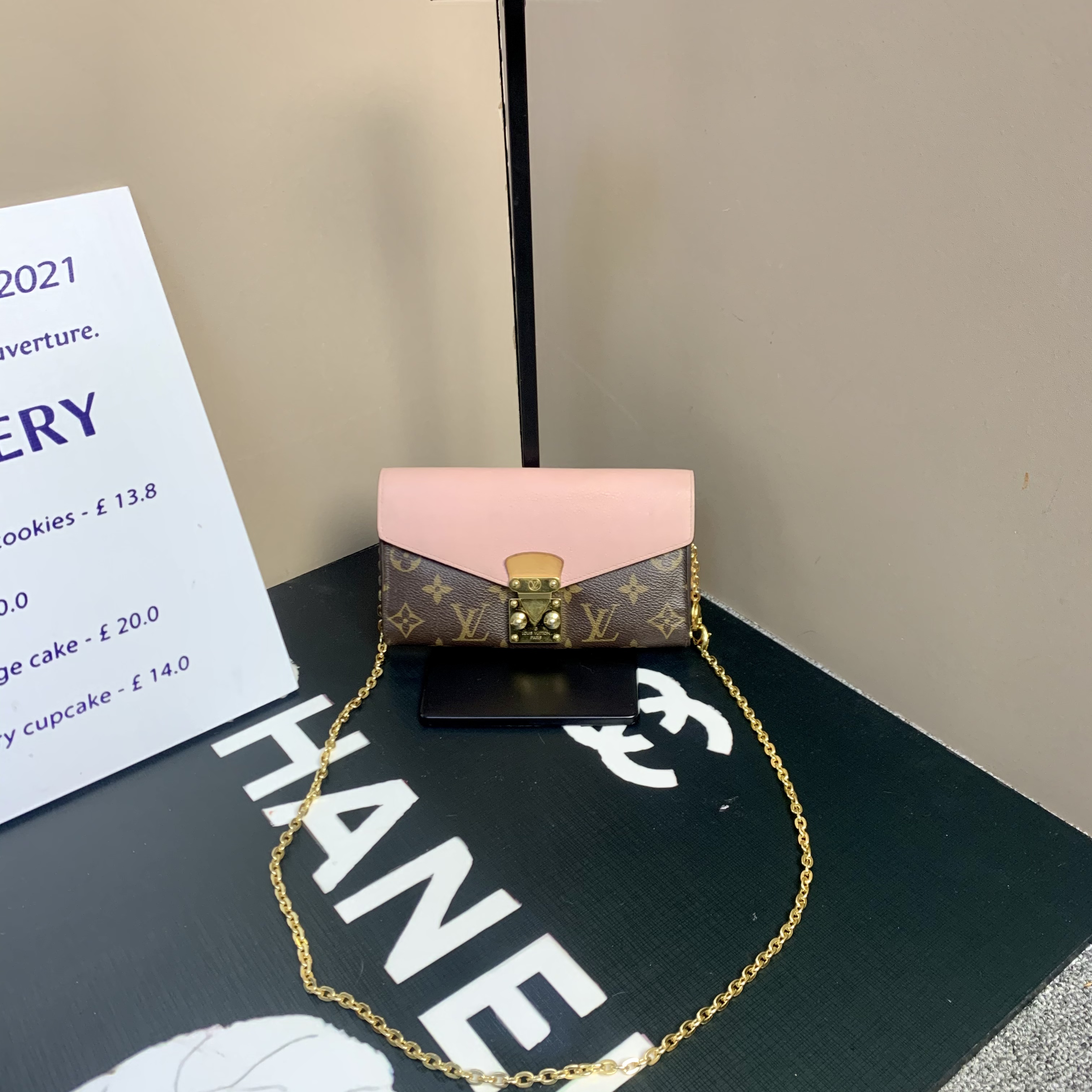 95新 LouisVuitton/路易威登 LV传奇钱包/路易威登钱包后加链条