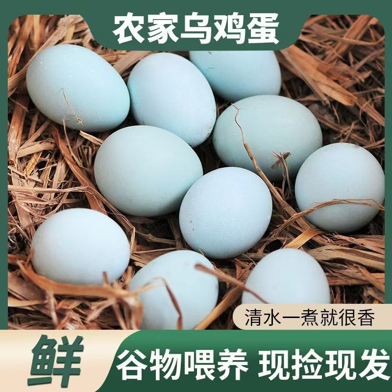 【30枚乌鸡蛋】高山散养乌鸡蛋净重2.4斤左右山林放养