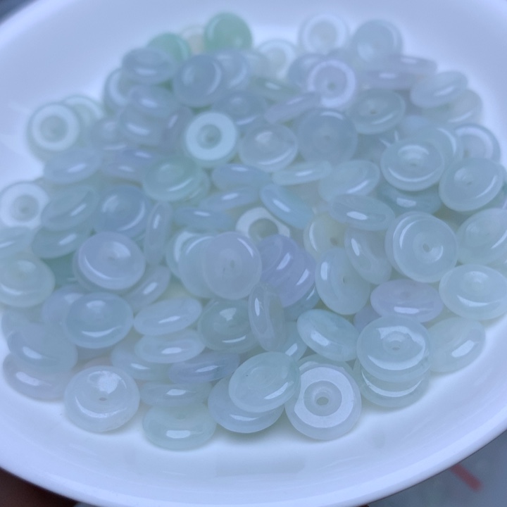 散珠翡翠卡9冰透平安扣20个