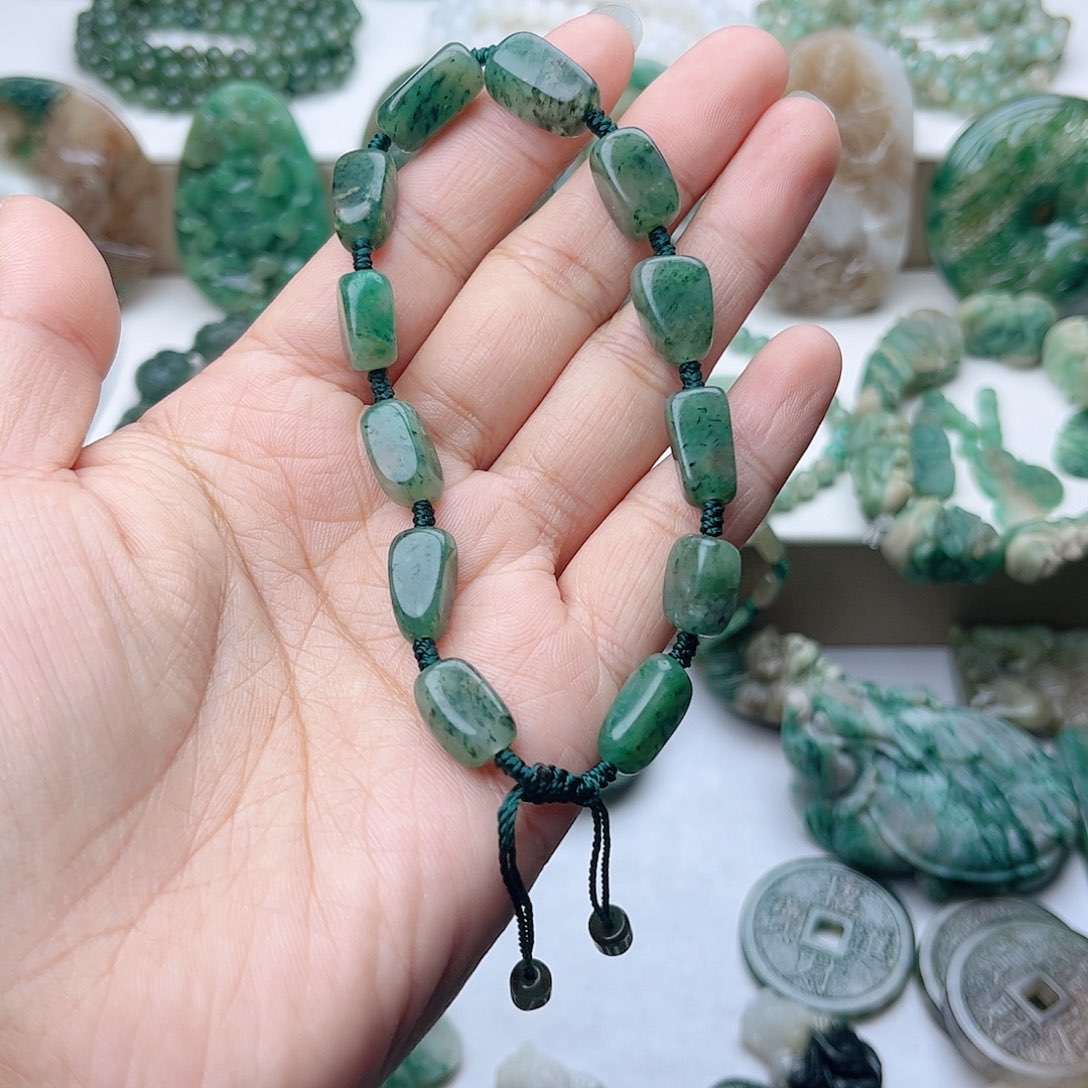 独山玉手串未镶嵌唯****5