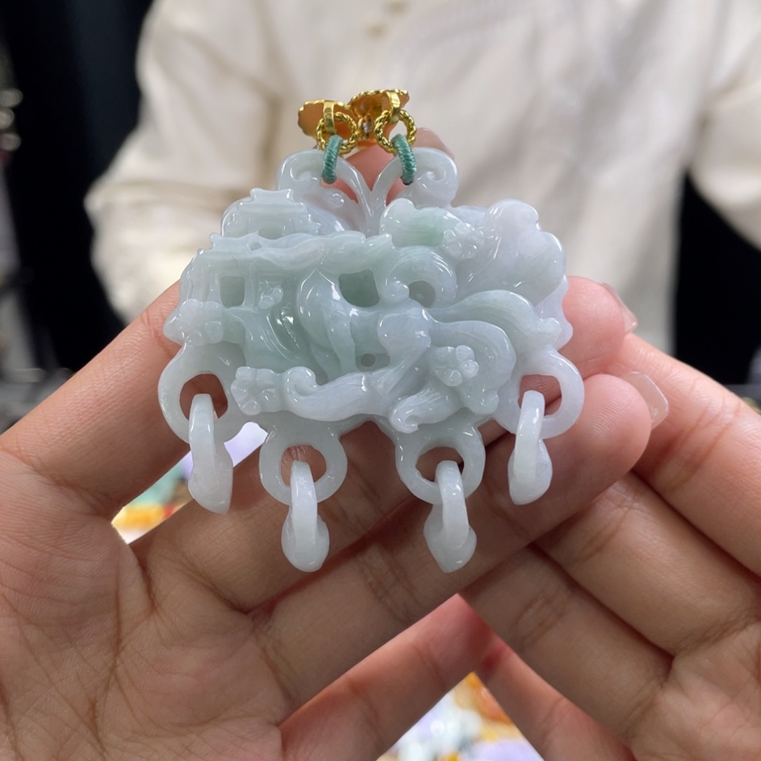 翡翠颈饰未镶嵌代编织