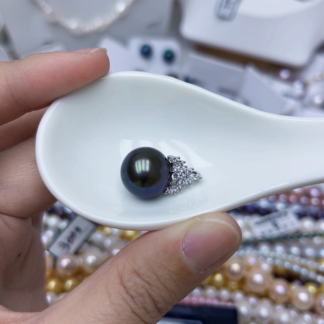 淡水珍珠颈饰银S925镶嵌