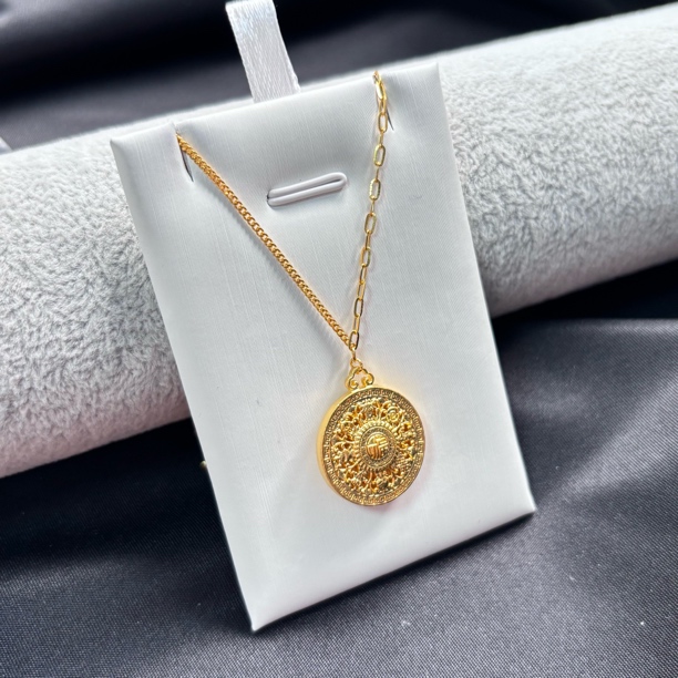 足金999 5G工艺八宝罗盘黄金套链时尚大气