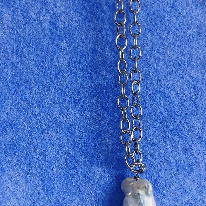 淡水珍珠胸饰银S925镶嵌