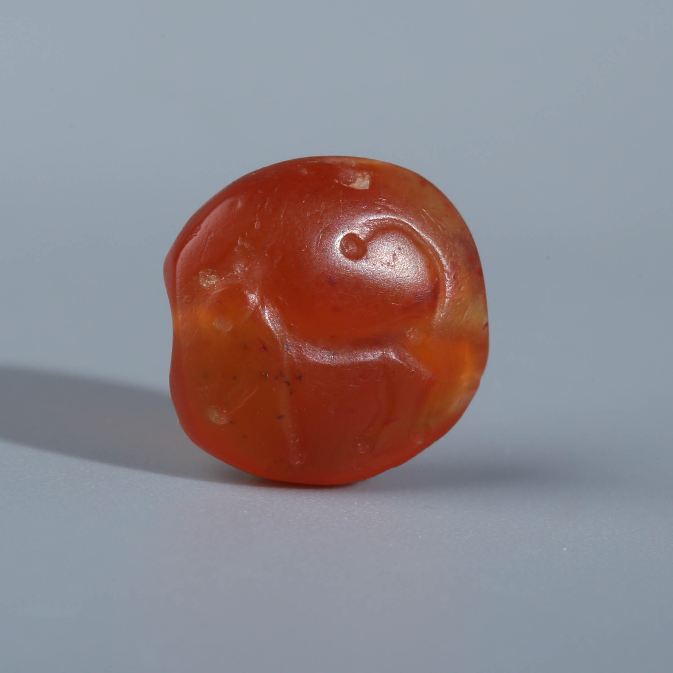 H12-001 希腊化波斯特殊犬红玉髓印章9.9*10mm